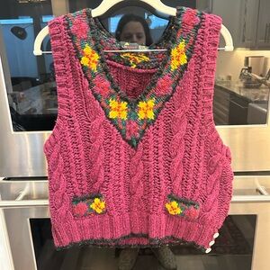 Colorful V-Neck Sweater Vest